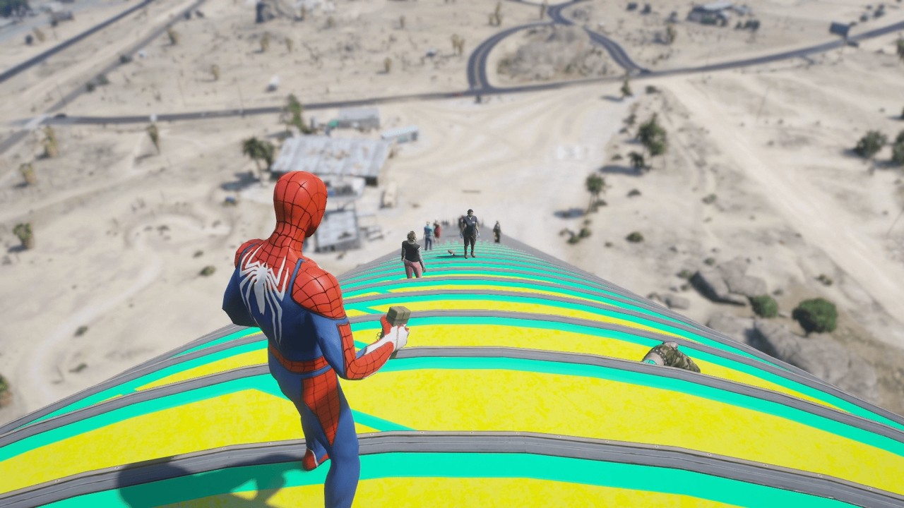 GTA 5 Spiderman Crazy Stunts & Epic Ragdoll Moment