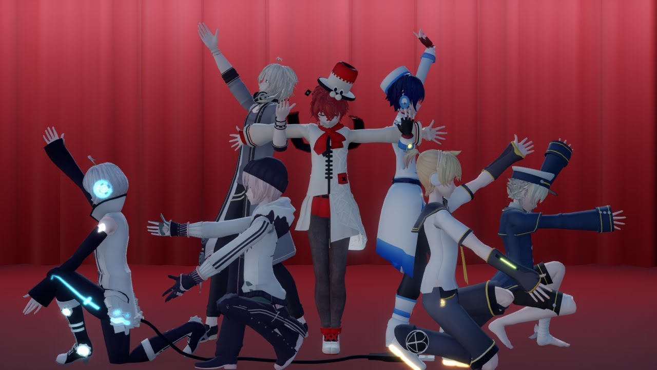MMD♦Crazy ∞ nighT◈Fukase/Oliver/Kagamine Len/Utatane Piko/VY2 Roro/YOHIOloid/Zhiyu Moke