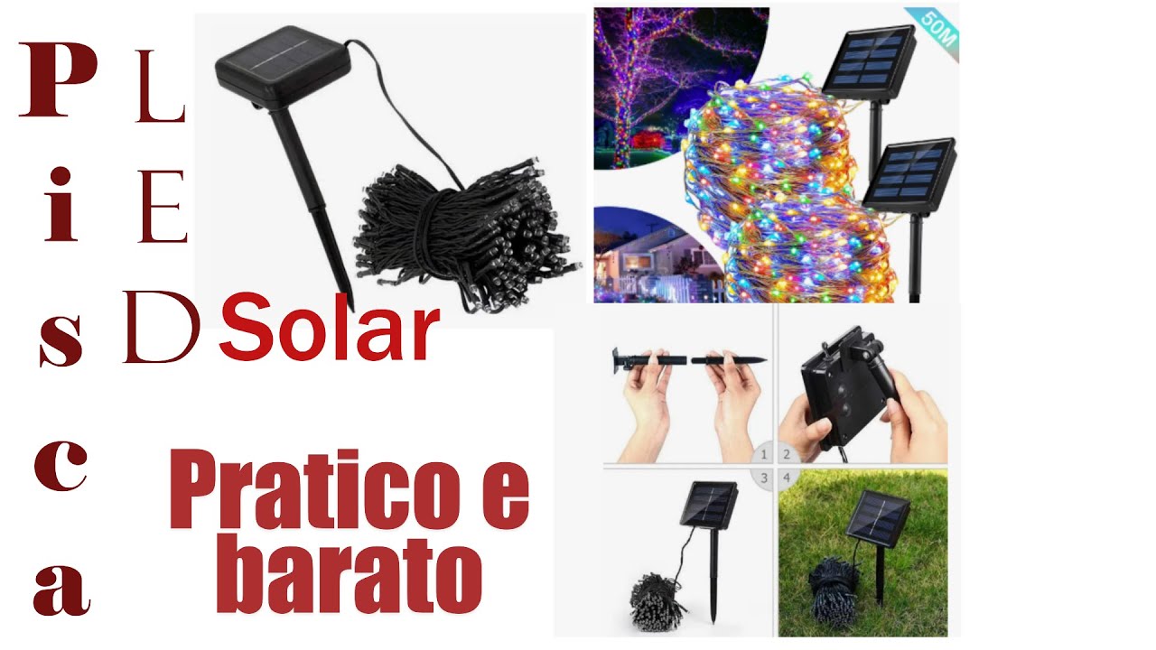 Pisca Led Solar 50M bom barato funcional e pratico