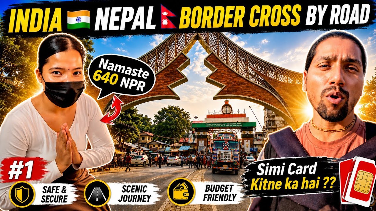 India to Nepal 🇳🇵 Border Crossing by Road | SIM, Money & Entry Process | Nepal Series Ep-01