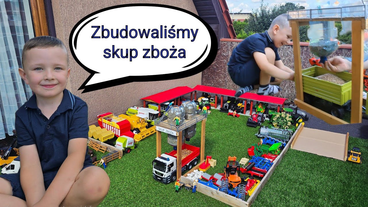 Skup zboża + wpadka z przyczepą na nowej farmie Bruder - Niko Bruder Toys