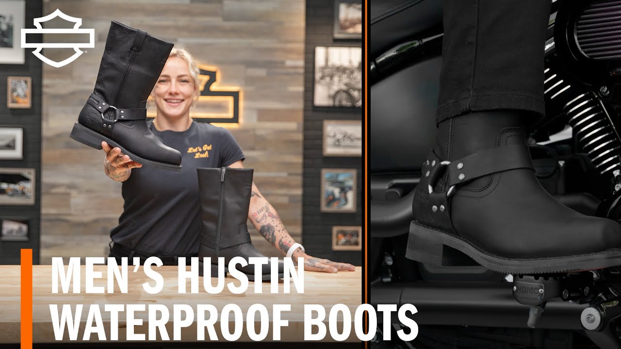 Harley-Davidson Men's Hustin Skull Motorcycle Riding Boot Overview