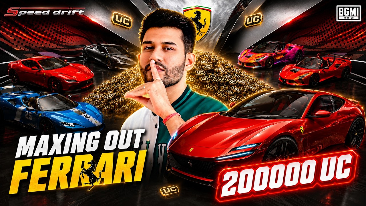 😱 3,00,000 UC MAXED OUT Ferrari Supercars in BGMI 🔥 Biggest Ferrari Crate Opening Ever!