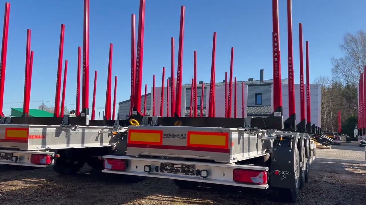 BENALU Timberliner - medienos pervežimo puspriekabė