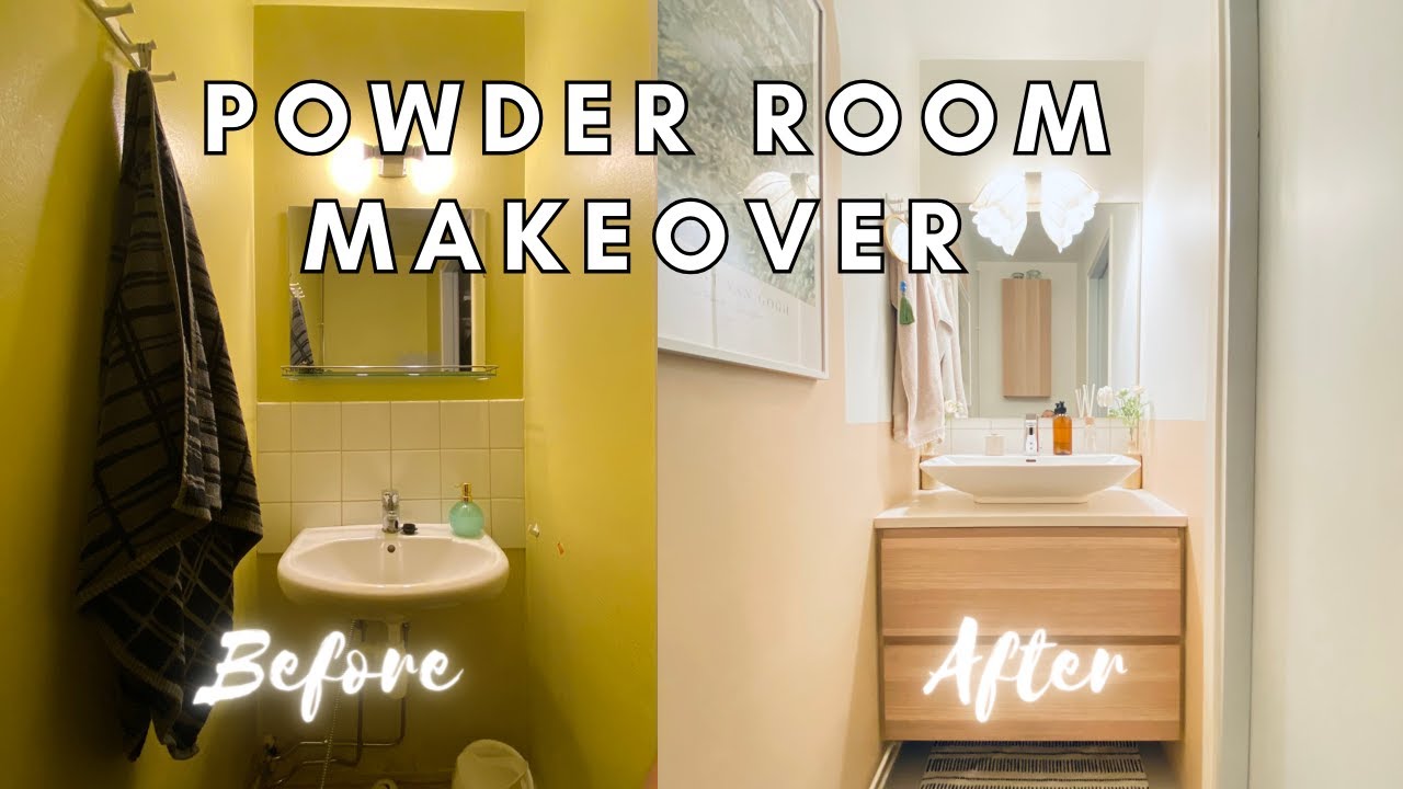DIY Powder room makeover on a budget
