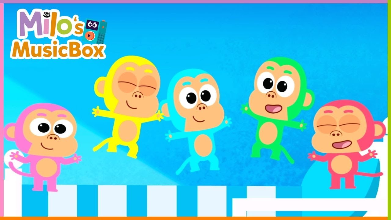 🎶 Five Little Monkeys | Milo's MusicBox – Nursery Rhymes & Kids Songs
