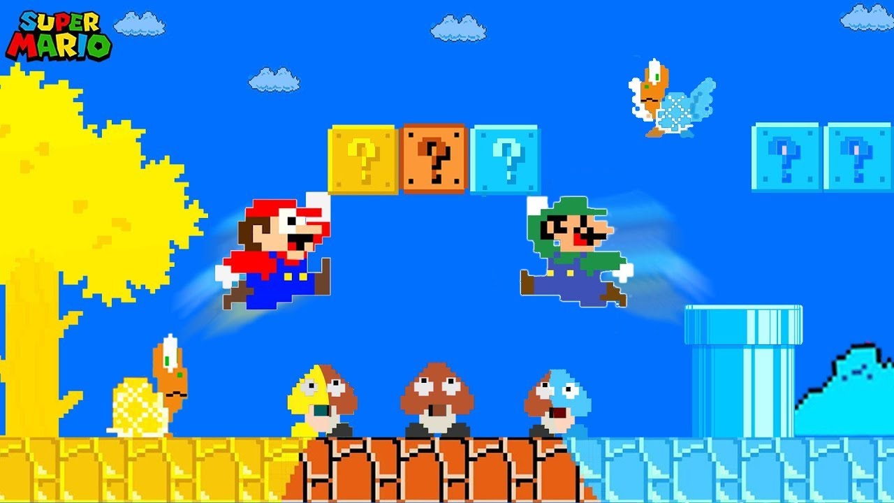 When Everything Mario Touches Turns into Gold and Diamonds | Game animation