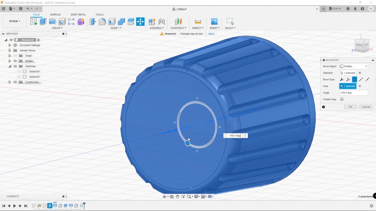 Creating Rotary Encoder Knobs with Fusion 360