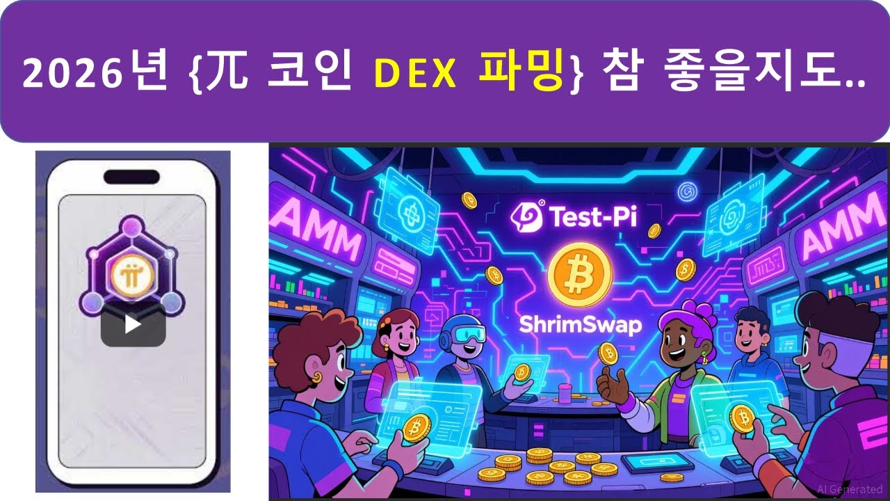 파이코인} 파이 덱스 파밍 !!!  이것 2026년부터 하시면... 좋을 것 같아요