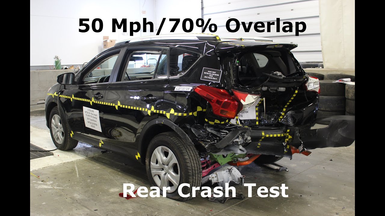 2013-2018 Toyota Rav4 FMVSS 301 Rear Crash Test (50 Mph)