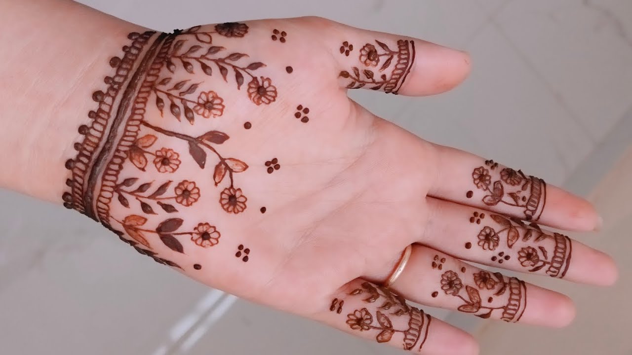 Beautiful floral mehndi design ll Pinterest inspired design🌸#mehndi #henna #trending #mehndidesign 