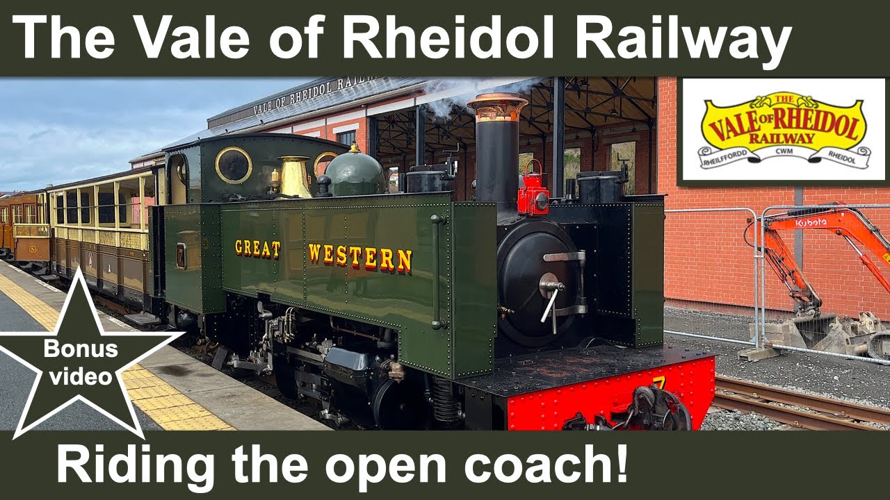 Riding the Vale of Rheidol narrow gauge steam railway in the open coach!