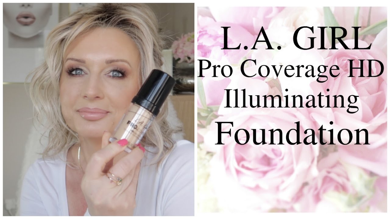 L.A. Girl  Pro Coverage HD Illuminating Foundation -review & demo
