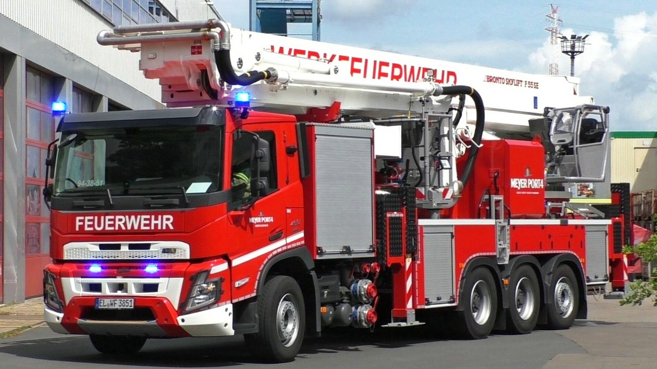 [TMB55 & GW-Cobra!] WERKFEUERWEHR Meyer Werft - LÖSCHZUG & MEHR auf Einsatzfahrt