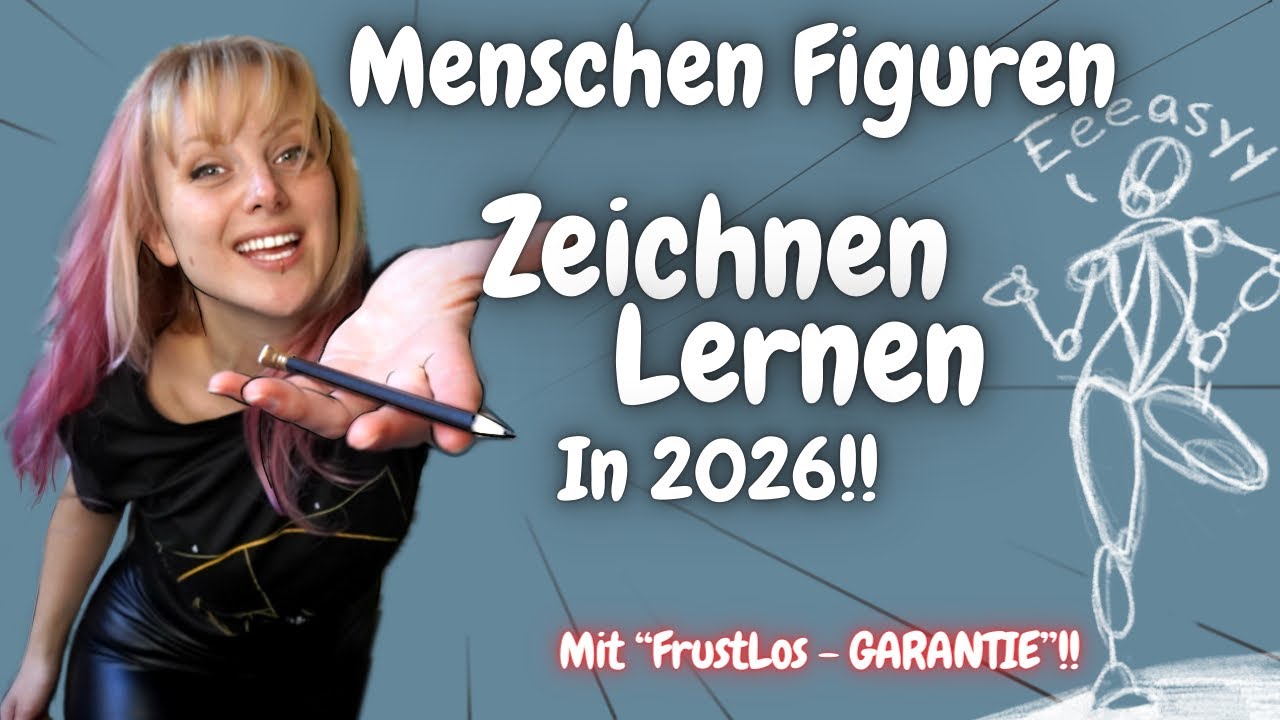 Meine Geheimwaffe! Menschen FIGUREN einfach ZEICHNEN LERNEN! Mit FrustLos Garantie❤️