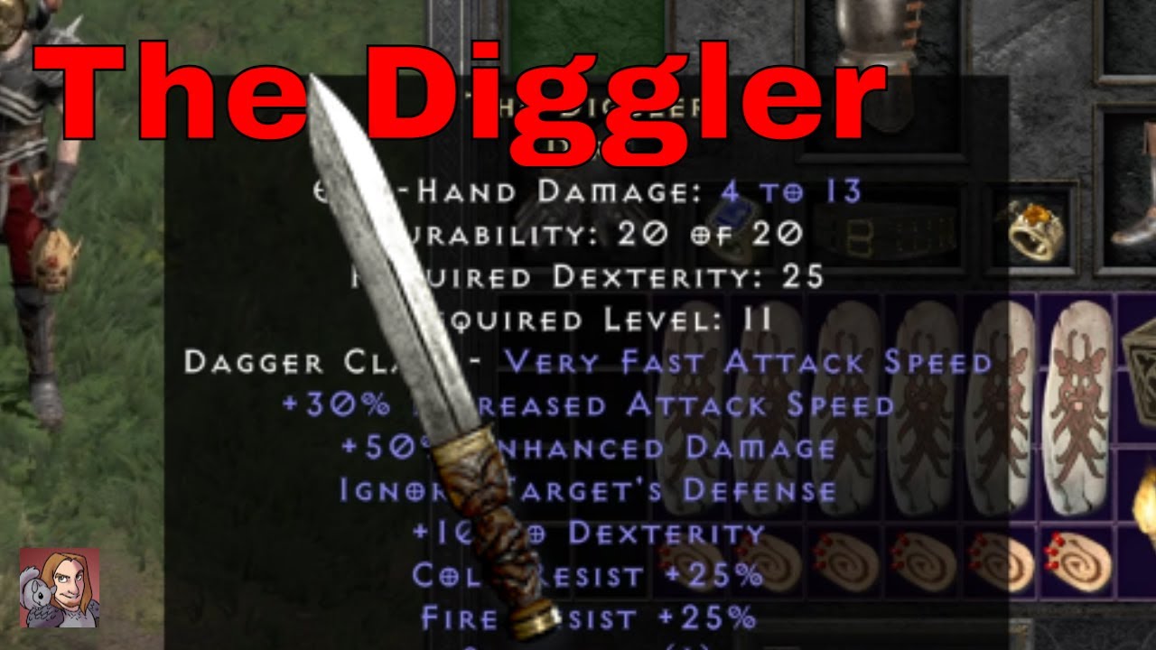 D2R Unique Items - The Diggler (Dirk) Boogie Nights