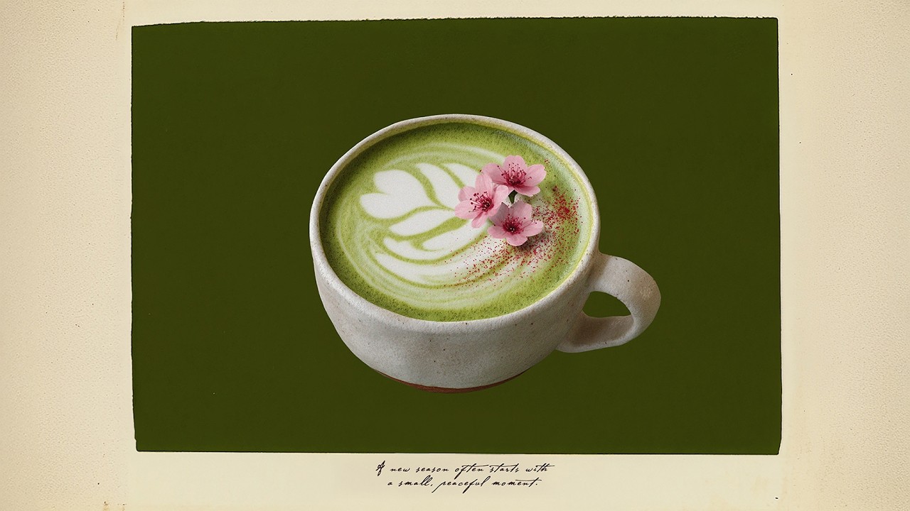 Matcha Sakura Latte.