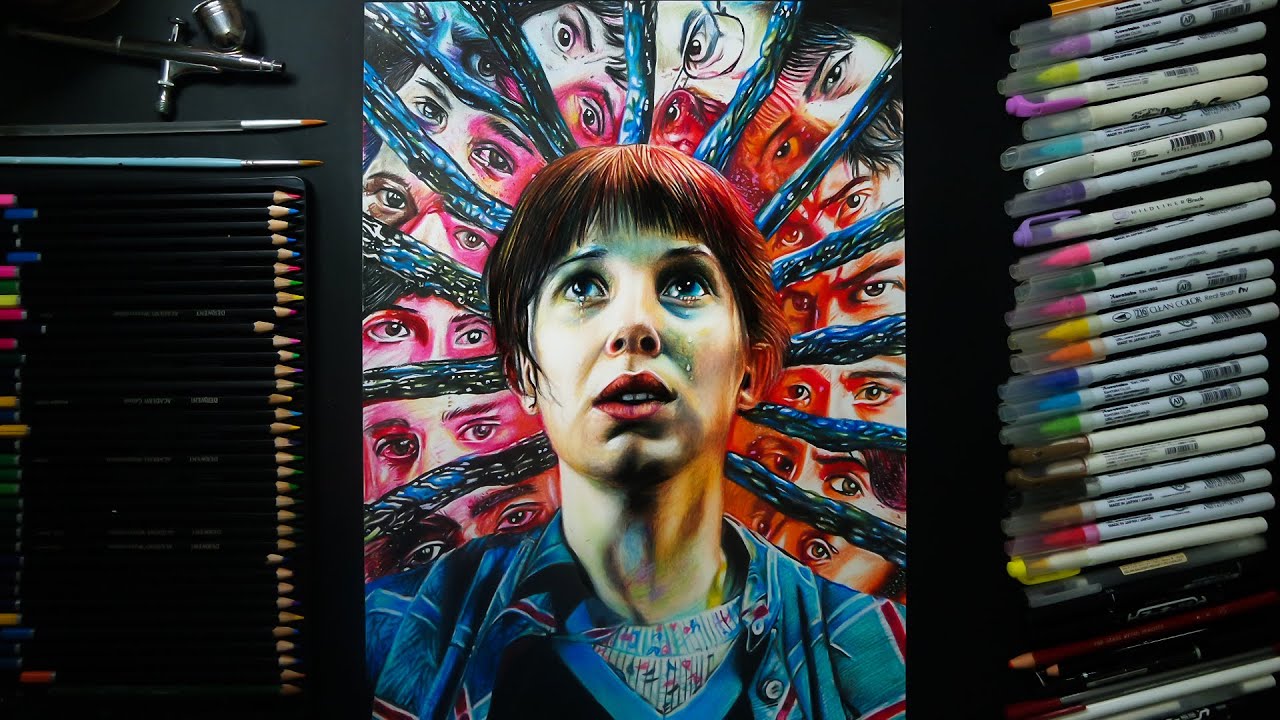 Drawing Stranger Things all characters Season 4 Timelapse