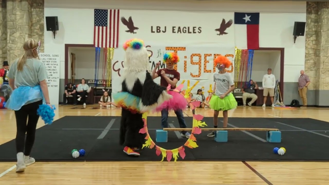 circus theme mascot skit