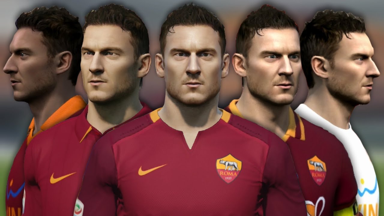 Totti from FIFA 04 to 16 (Face Rotation and Stats)