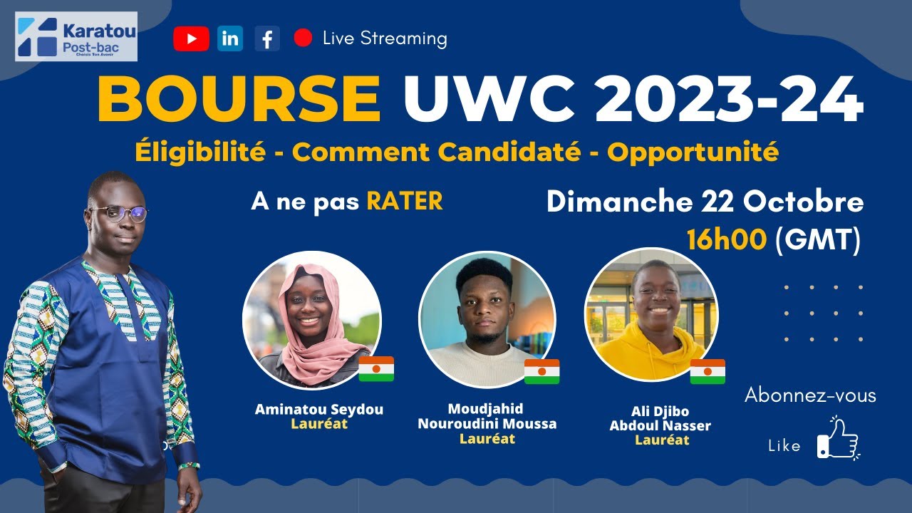 Opportunitée de Bourse UWC 2023-2024