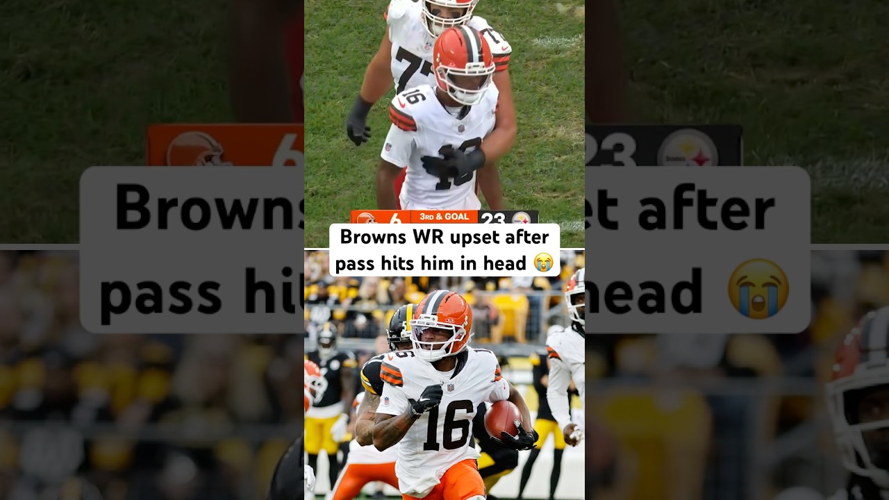 WR Bond yelled at WR Thrash after getting hit by QB Gabriel 🥴 #browns #steelers #nfl #funny #viral