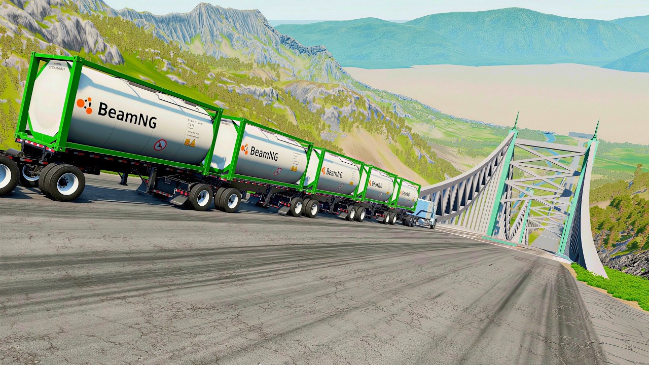 Full Throttle INSANE Long Downhill Mayhem! | BeamNG.drive Epic Crashes & Speed Test #41