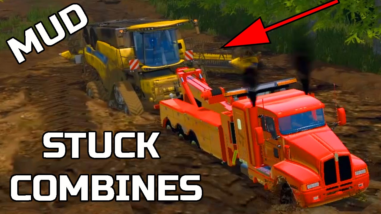 FARMING SIMULATOR 2015 | PULLING COMBINES OUT OF THE MUD | HEAVY WRECKING