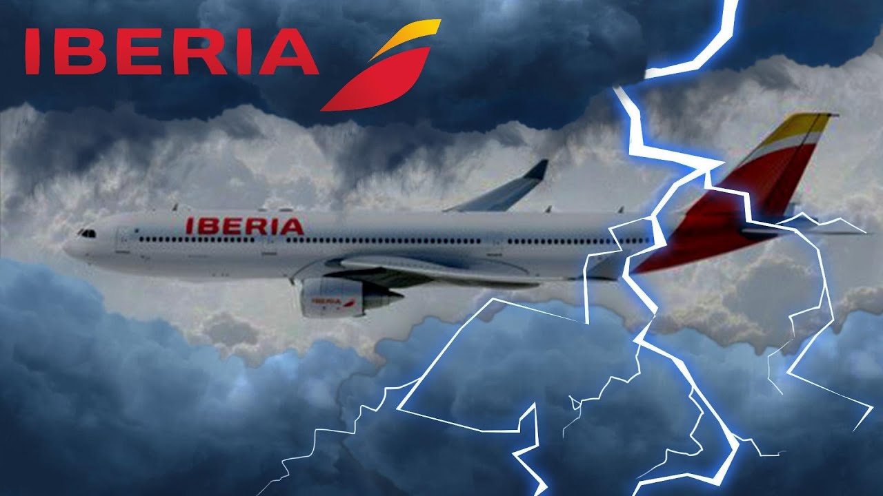 ✈️ DESPEGUE en TORMENTA [Flota de IBERIA]  en Madrid Barajas Airbus A330 A350 A321 A319 ✈️