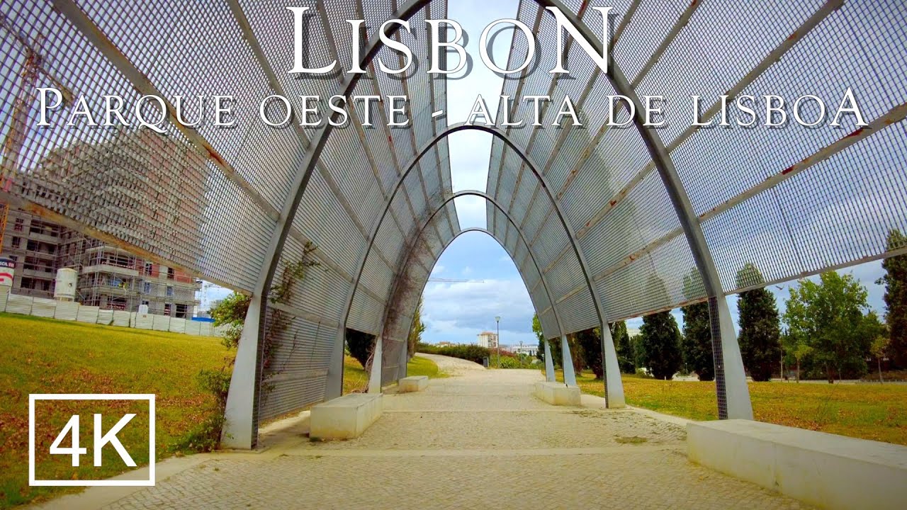 Lisbon Walking Tour: Lisbon Parque Oeste - ALTA DE LISBOA - Portugal 4k 🇵🇹 Baby ducks