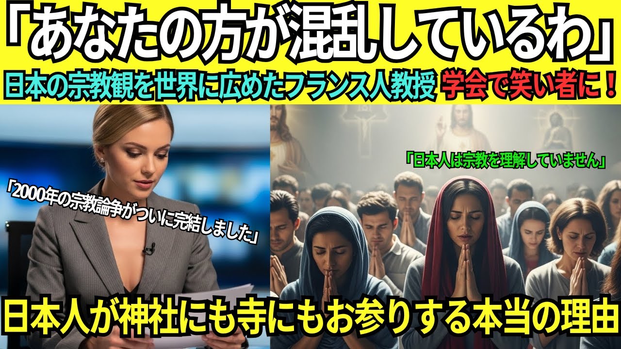 【海外の感動ストーリー】「帰国拒否します！フランス・ソルボンヌ大学教授、日本の神社と寺で42年間の研究が3日で崩壊！「一神教の優位性」を撤回した衝撃の理由！」