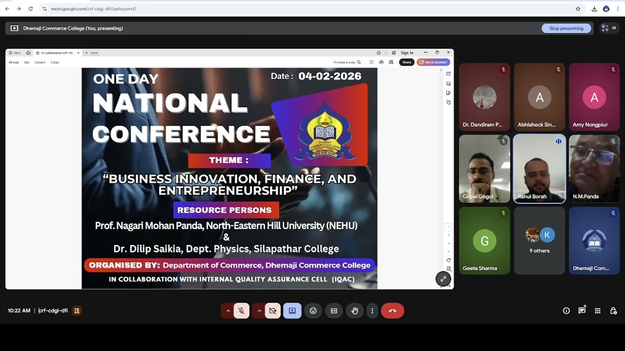 Inauguration Session | National Conference on Business Innovation, Finance & Entrepreneurship 2026