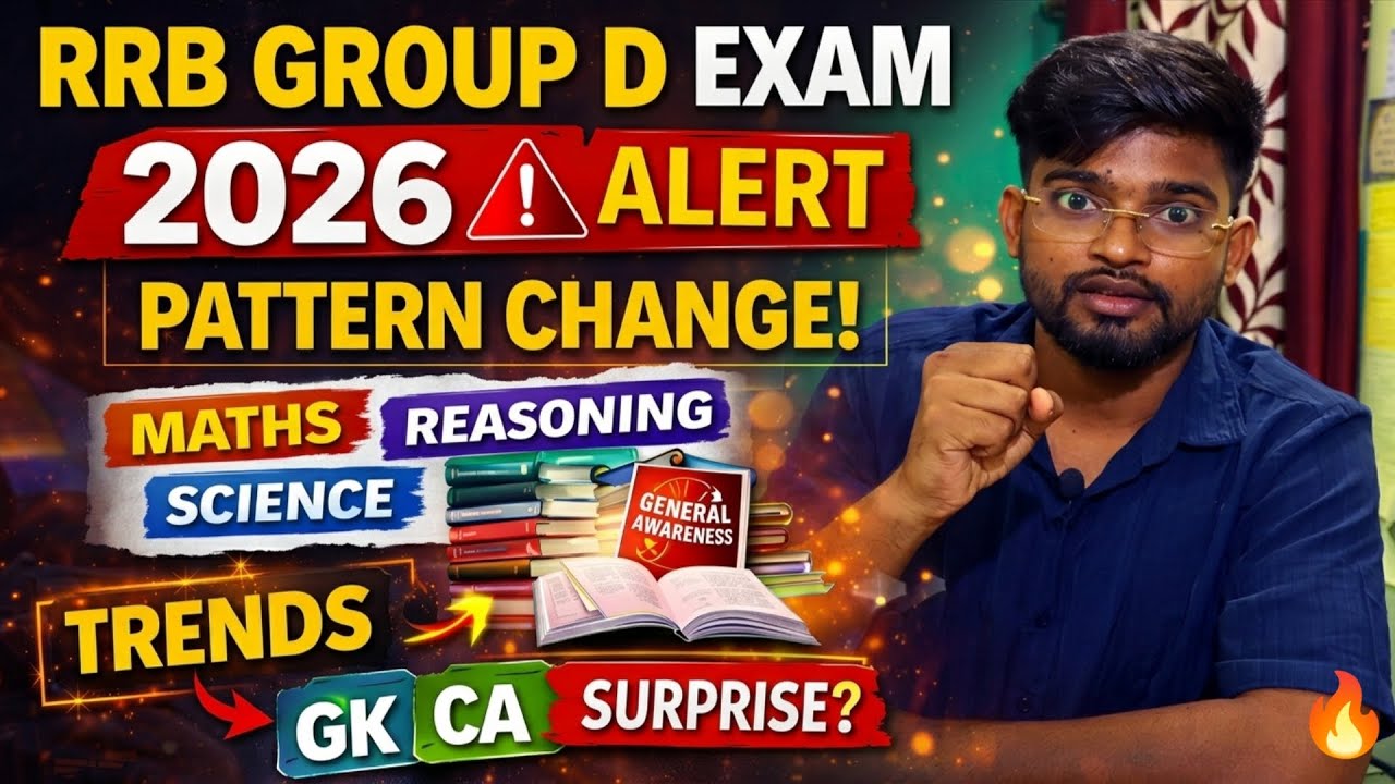 RRB Group D Exam Pattern Change? 😱 Maths, Reasoning, Science New Trends Dekh Lo! CA GK Weightage 