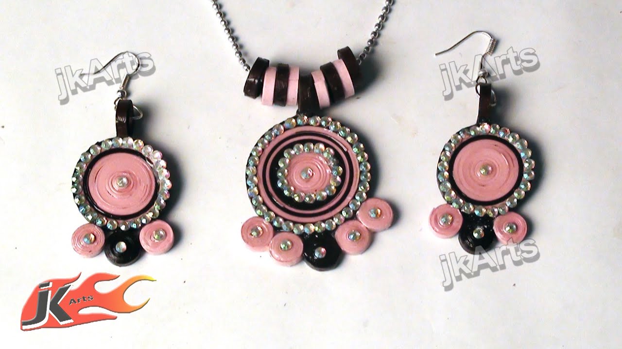 DIY Paper Quilling Jewelry Set |  How to make | JK Arts 370