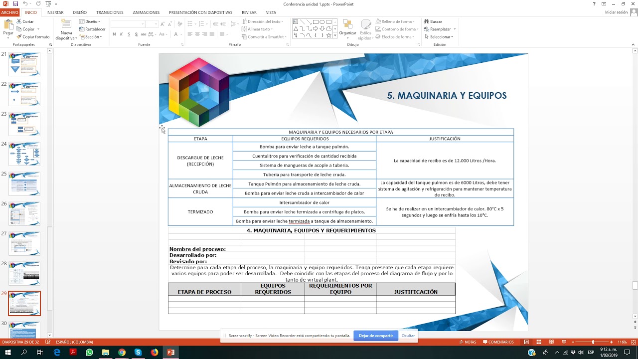 Variables de proceso