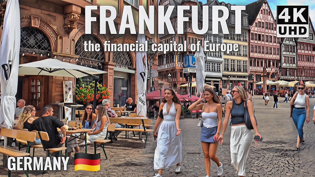 ФРАНКФУРТ, ГЕРМАНИЯ 🇩🇪 4K ПЕШЕХОДНАЯ ЭКСКУРСИЯ ПО ЦЕНТРУ ГОРОДА, ЦЕНТРУ И БАНКОВСКОМУ РАЙОНУ [4K HDR