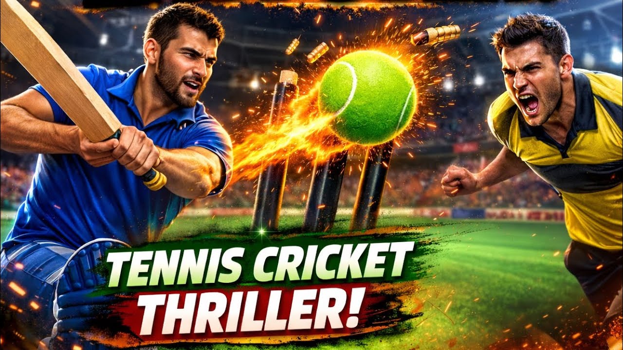 Last over Drama 😳🏏 | Tennis Cricket | Kya huwa 