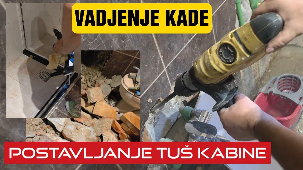 Renoviranje kupatila-Zamena stare kade i postavljanje tuš kabine