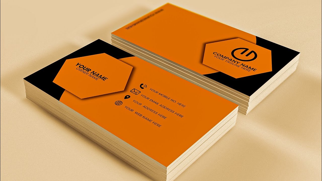 How to Create Professional Modern Business Card Design | Illustrator Tutorial