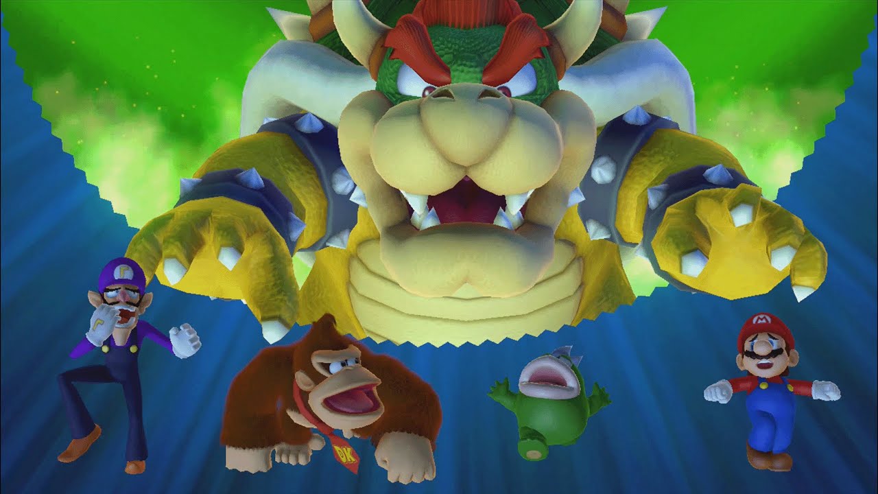 Mario Party 10 - Waluigi vs Donkey Kong vs Spike vs Mario vs Bowser - Chaos Castle