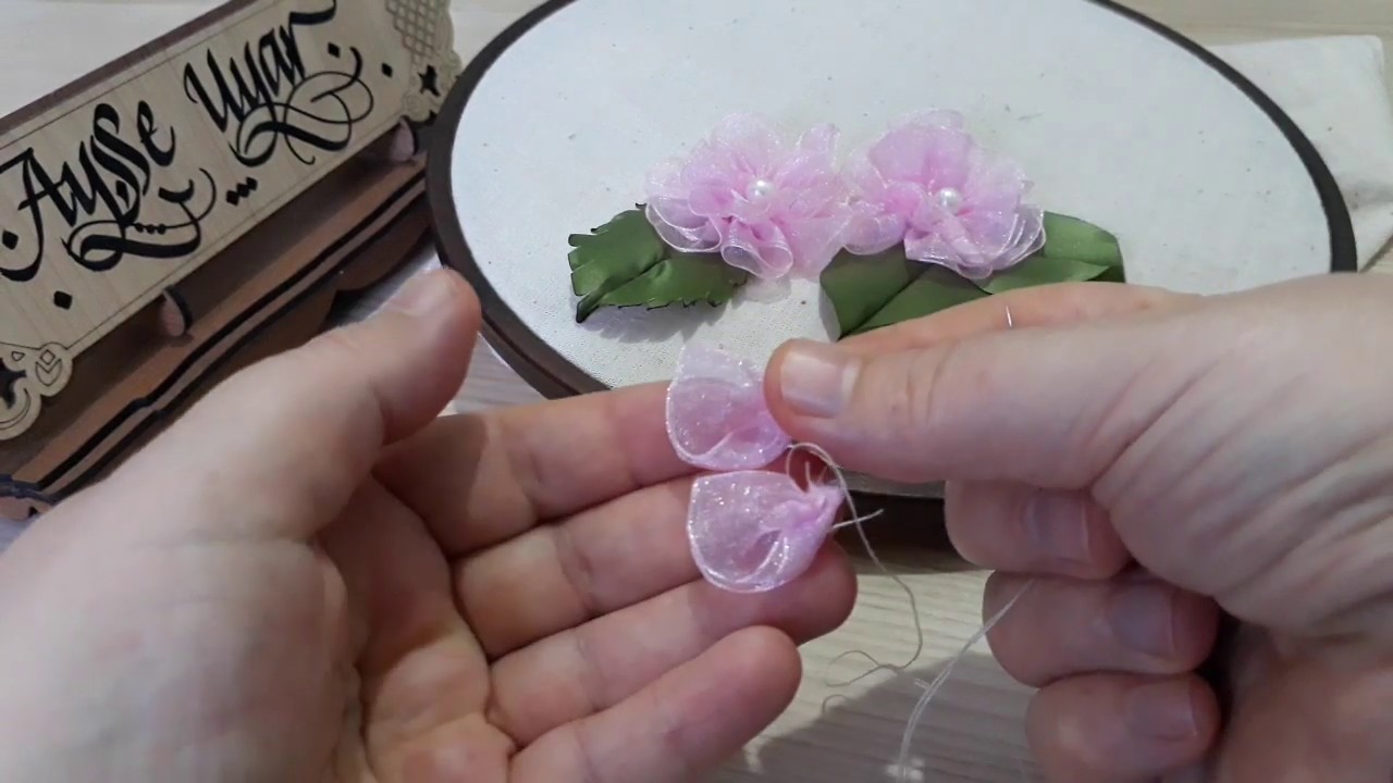 #Organze kurdeladan seccade ve havlular için boyutlu çiçek nasıl yapılır? Dimensional flower