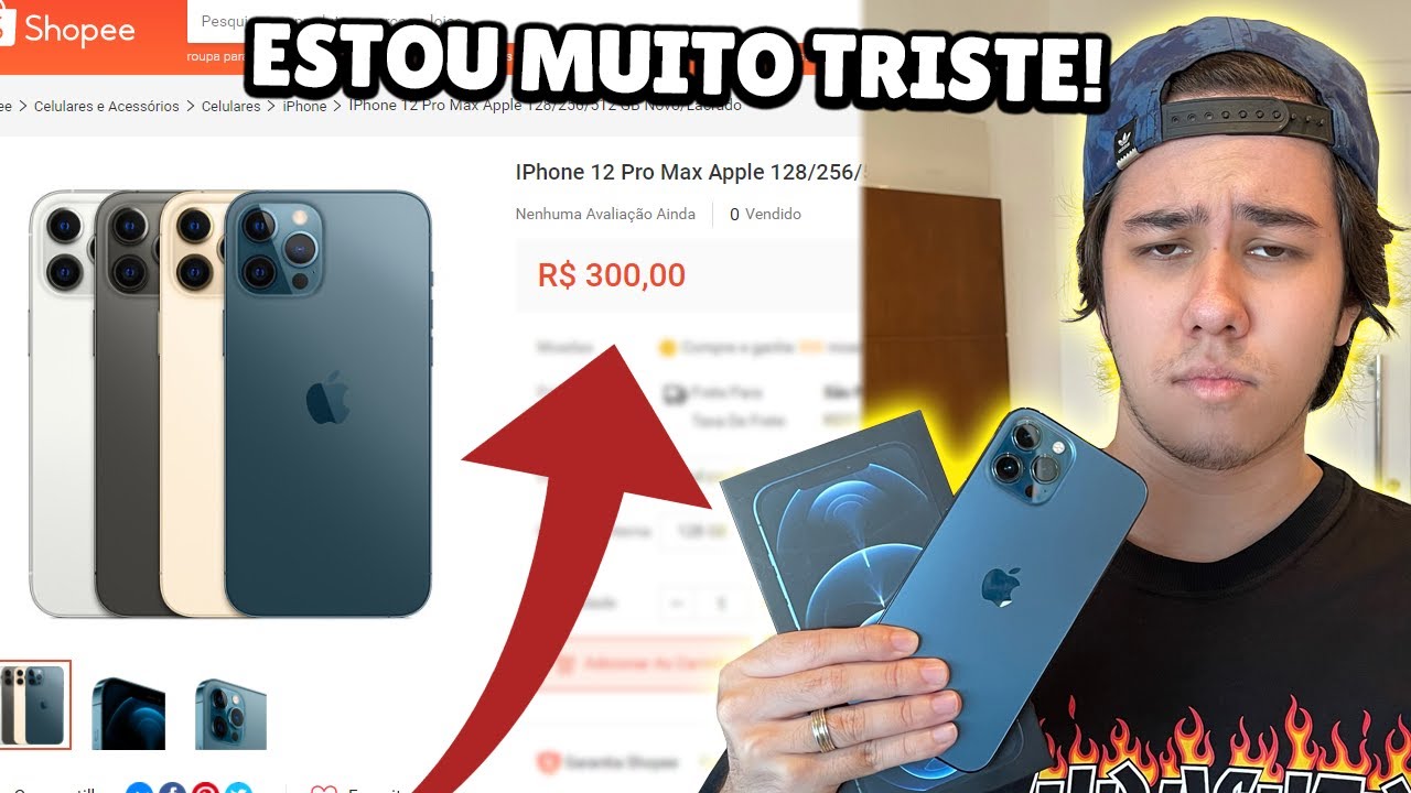 COMPREI UM IPHONE 12 PRO MAX FALSO POR 300 REAIS E NÃO ACREDITEI NO QUE VEIO!!