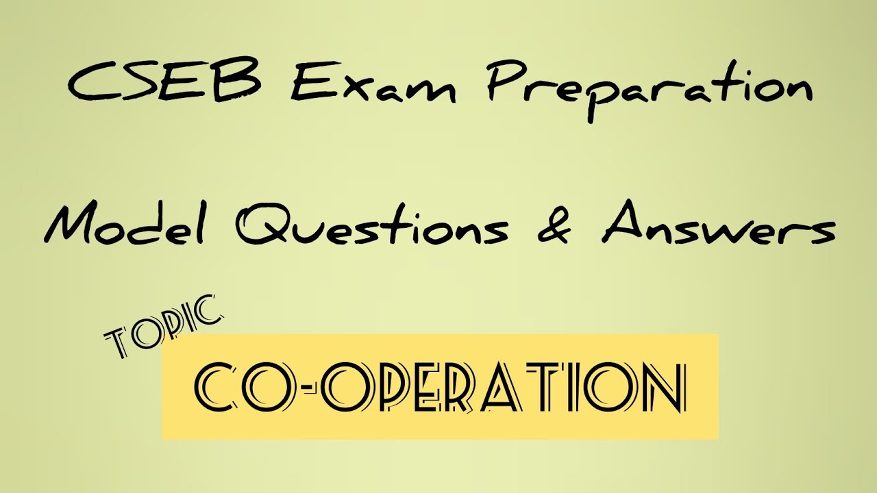 CSEB Exam Model Questions & Answers | Junior Clerk Exam | Co-operative Exam |