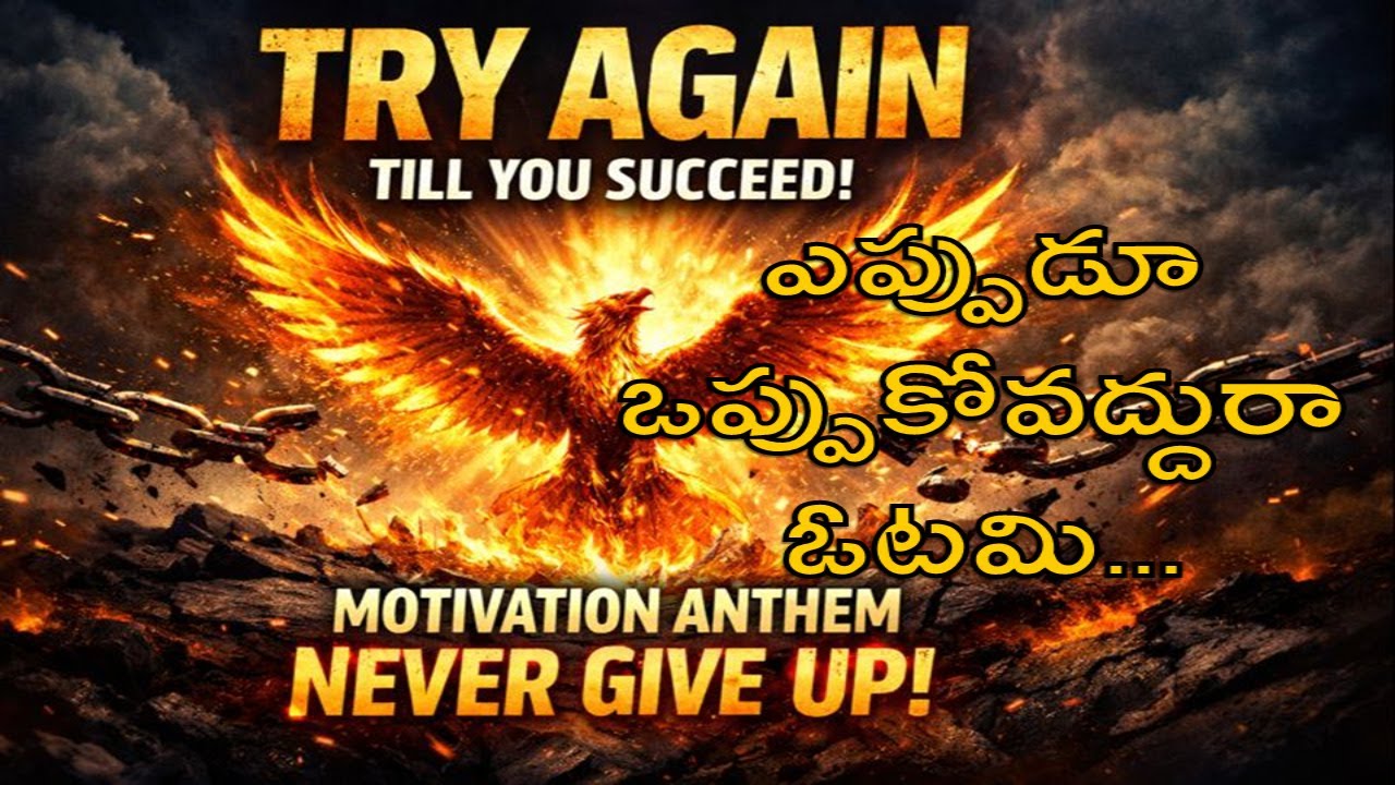 ఎప్పుడూ ఒప్పుకోవద్దురా ఓటమి | TRY AND TRY | NEVER GIVE UP | Motivation Anthem Song 2026 | Manu Talks