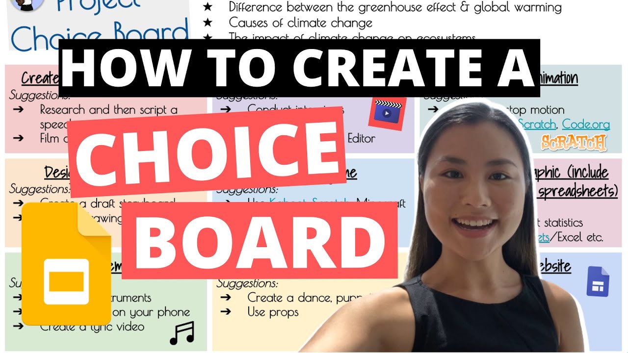How To Create An Interactive Choice Board Using Google Slides ✨