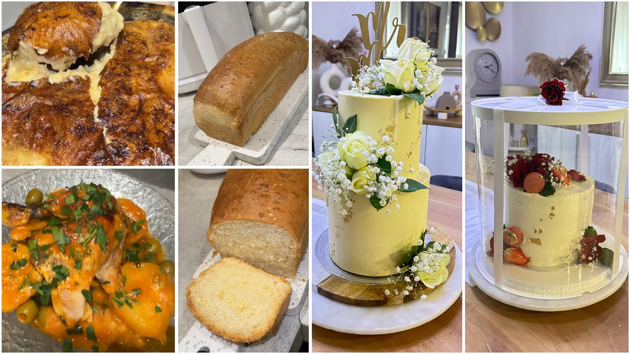 روتين weekend chargé😞gâteaux🎂أروع pain 🍞 mie🤤مرقة 🇩🇿بالزيتون 😋