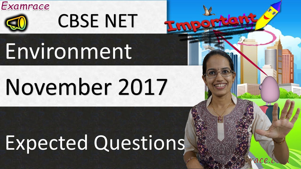 Expected Questions NTA NET November 2017 Paper 1: Environment