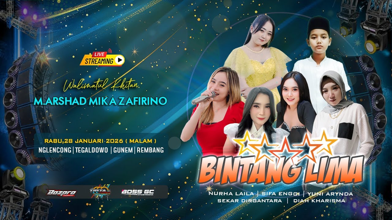 🔴LIVE BINTANG 5 MUSIC - KHITANAN M. ARSHAD MIKA ZAFIRINO | TEGALDOWO GUNEM REMBANG - TIRTA AUDIO