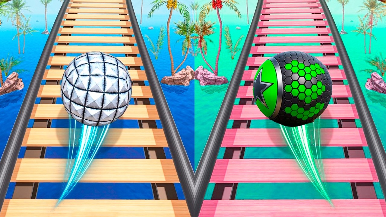 Normal Levels Rollance Ball vs Reverse Levels Rollance Ball! Sky Rolling Balls Race 1215
