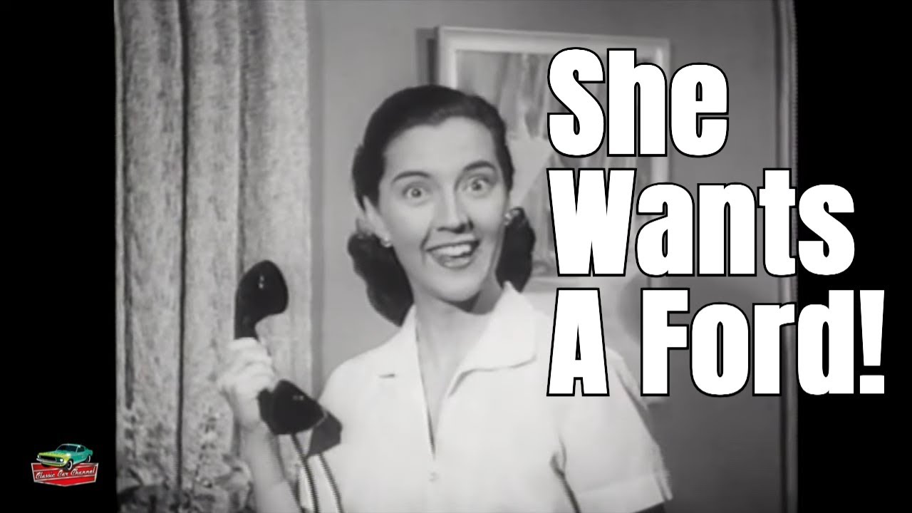 50's MOMS Want FORDS Too! [RARE 1953 Car Commercials]